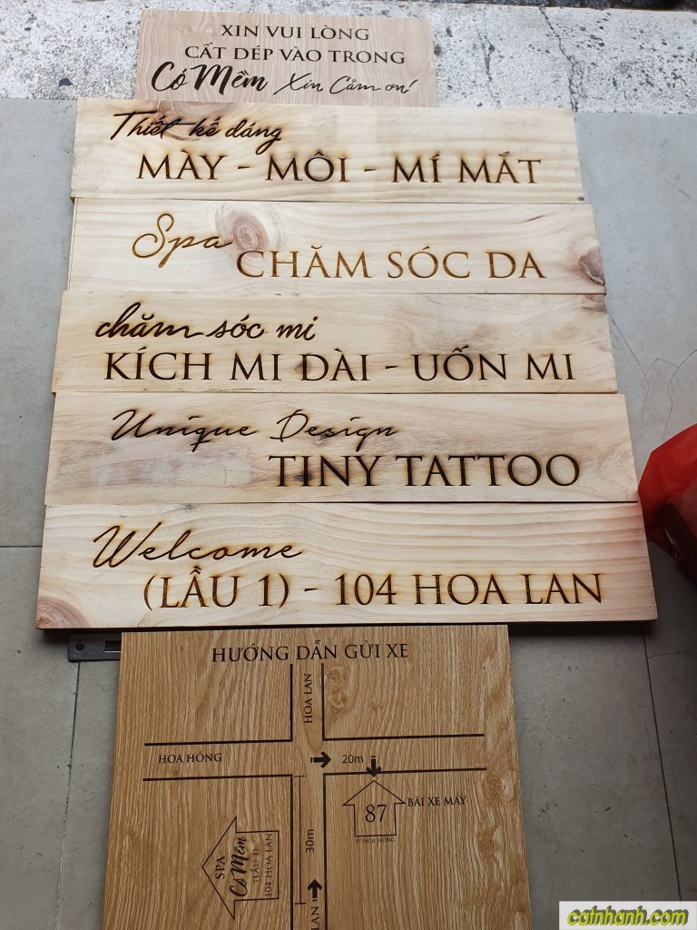 Khắc chữ lên gỗ đẹp nhiều mẫu mã